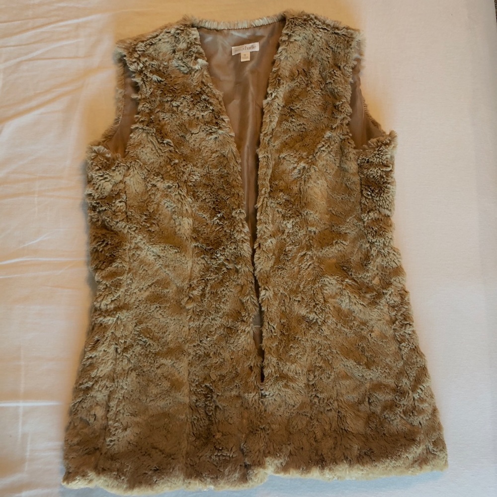 Charming Charlie faux fur vest